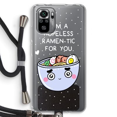 I'm A Hopeless Ramen-Tic For You: Xiaomi Redmi Note 10S Transparant Hoesje met koord