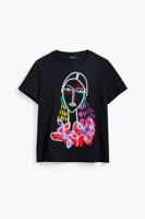 T-shirt met Arty-print - BLACK - M