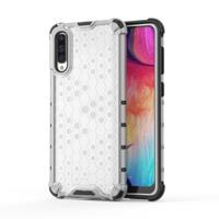 Schokbestendige honingraat PC + TPU Case voor Galaxy A50 (grijs)