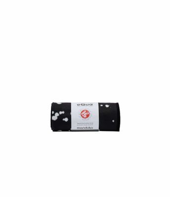 Manduka eQua Yoga Handdoek - Mini Dot Black (Klein)