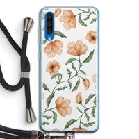 Peachy flowers: Samsung Galaxy A50 Transparant Hoesje met koord Peachy flowers: Samsung Galaxy A50 Transparant Hoesje met koord