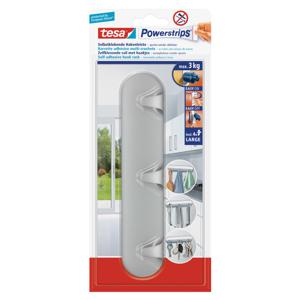 2x tesa powerstrips chroom hakenrek large 3-haaks - klussen - huishouden - verwijderbare haken