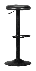 WOOOD Verstelbare Barkruk Isaac - Zwart (zithoogte 61-81cm)