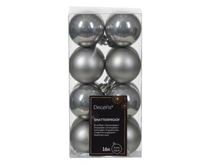 Kerstbal kunststof d4 cm mgrs 16st kerst - Decoris