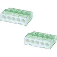 5-polige Lasklem Wit 0.2-2.5 mm² - Set van 2 Stuks