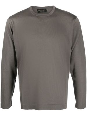 Dell'oglio pull en maille fine à col rond - Gris