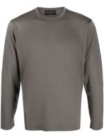 Dell'oglio pull en maille fine à col rond - Gris