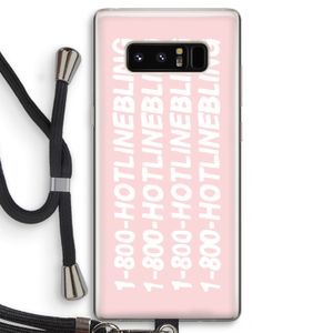 Hotline bling pink: Samsung Galaxy Note 8 Transparant Hoesje met koord