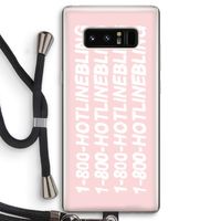 Hotline bling pink: Samsung Galaxy Note 8 Transparant Hoesje met koord