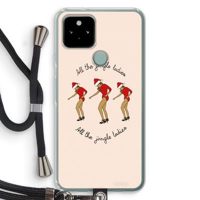 Jingle Ladies: Pixel 5 Transparant Hoesje met koord