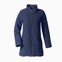 Walkstof jas van bio-wol met bio-katoen, jeansblauw Maat: 44/46