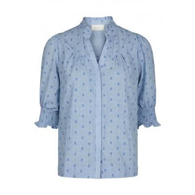 Neo noir - Blauw | Dames | Blouse | Blauw | 42 | regular | Kamst mode