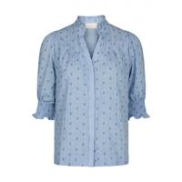 Neo noir - Blauw | Dames | Blouse | Blauw | 42 | regular | Kamst mode