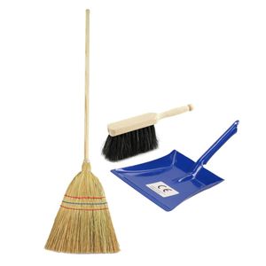 Kinder schoonmaak set 3-delig blauw