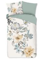 Good Morning Dekbedovertrek "bloemen" - Wit - (140x200/220 cm) - Katoen
