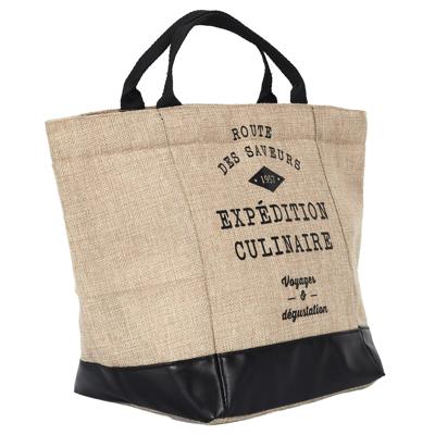 Koeltas Jute - voor lunchpakket of drankjes - 10 liter - 35 x 18 x 26 cm - Draagband