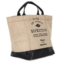 Koeltas Jute - voor lunchpakket of drankjes - 10 liter - 35 x 18 x 26 cm - Draagband