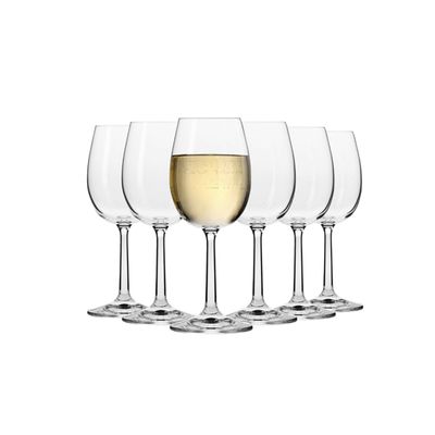 Krosno Pure Collection Witte Wijnglazen - Set Van 6 - 250ml