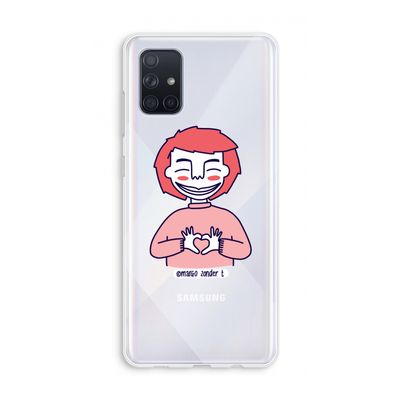 Hartje: Galaxy A71 Transparant Hoesje