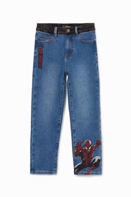 Spiderman geborduurde jeans - BLUE - 7/8