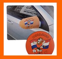Oranje hoes voor auto spiegel ( set van 2 stuks ) - thumbnail