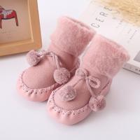 Winter baby warmer vloer sokken anti-slip baby stap sokken grootte: 13cm (roze) Winter baby warmer vloer sokken anti-slip baby stap sokken grootte: 13cm (roze)