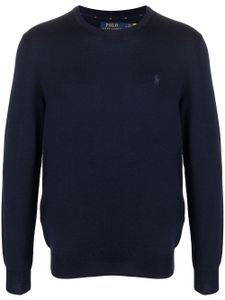 Polo Ralph Lauren pull en laine à logo brodé - Bleu