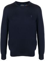 Polo Ralph Lauren pull en laine à logo brodé - Bleu