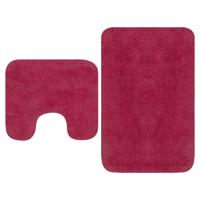 VidaXL Badmattenset stof fuchsia 2-delig