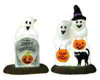 Happy Halloween Ghosts Set Of 2 B/O (4.5V) Kerst - Lemax Happy Halloween Ghosts Set Of 2 B/O (4.5V) Kerst - Lemax