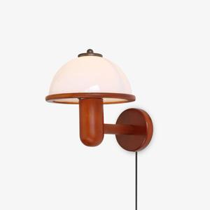 Paddenstoel Houten Wandlamp