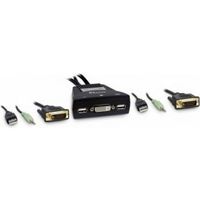 Inter-Tech KVM-LS-21DA DVI KVM-switch Zwart