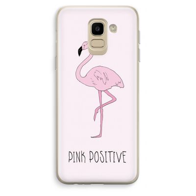 Pink positive: Samsung Galaxy J6 (2018) Transparant Hoesje