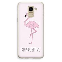 Pink positive: Samsung Galaxy J6 (2018) Transparant Hoesje