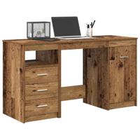 Bureau met kast Oud hout Bewerkt hout
