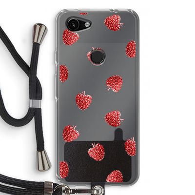 Framboosjes: Pixel 3a Transparant Hoesje met koord