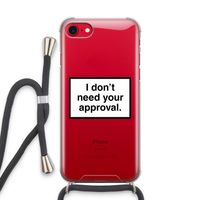 Don't need approval: iPhone SE 2020 Transparant Hoesje met koord