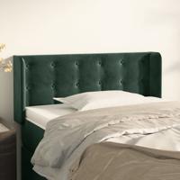 Hoofdbord met randen 93x16x78/88 cm fluweel donkergroen