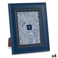 Fotolijsten Gift Decor Blauw Kristal Plastic (6 Stuks)