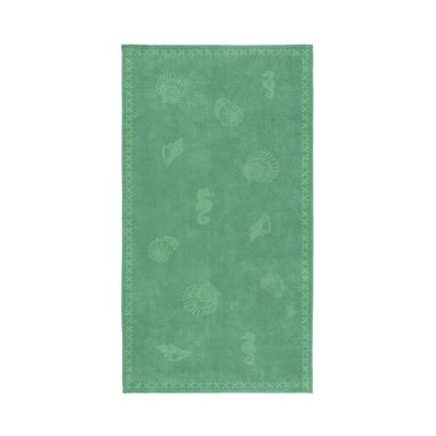 Seahorse Seahorse Strandlaken Shells Jade Green 100x200