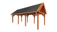 Tijdelijk 15% korting | Trendhout Buitenverblijf zadeldak XL 820x380 cm- Zadeldak- Hout- Trendhout