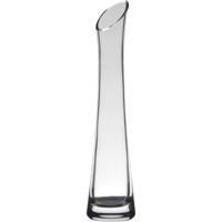 Hakbijl Glass vaas - 25 x 6 cm - flute model - transparant - bloemenvaas