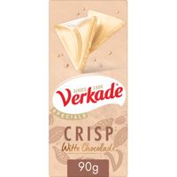 Verkade Specials Reep Wit/Crisp 90 gram Fairtrade bij Jumbo