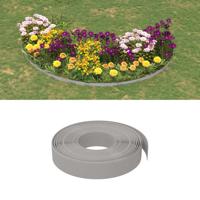 VidaXL Tuinrand 10 m 10 cm polyetheen grijs