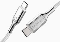 Cygnett Armoured USB-C to USB-C gevlochten oplaadkabel wit 1 meter - thumbnail