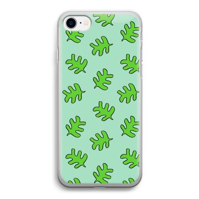 Groene blaadjes: iPhone SE 2020 Transparant Hoesje