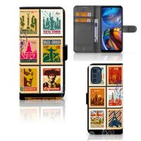 Motorola Moto E32 | Moto E32s | Flip Cover | Postzegels
