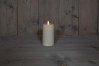 Buitenkaars bewegende vlam 8x16cm ivoor 2xc (500h) met timer - Annas collection