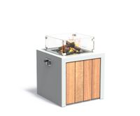 Vuurtafel Forno Brann aluminium 63x63x60cm. - thumbnail