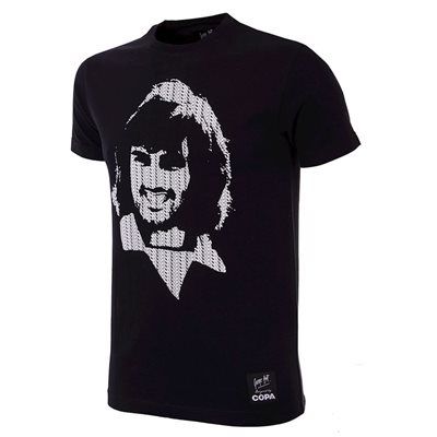 COPA Football - George Best Repeat Logo T-Shirt - Zwart